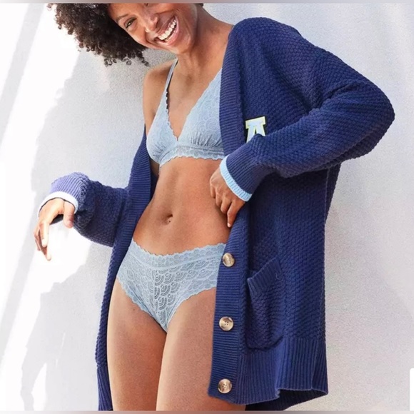 Aerie Varsity Letter A Cardigan Oversized XS - Picture 3 of 6